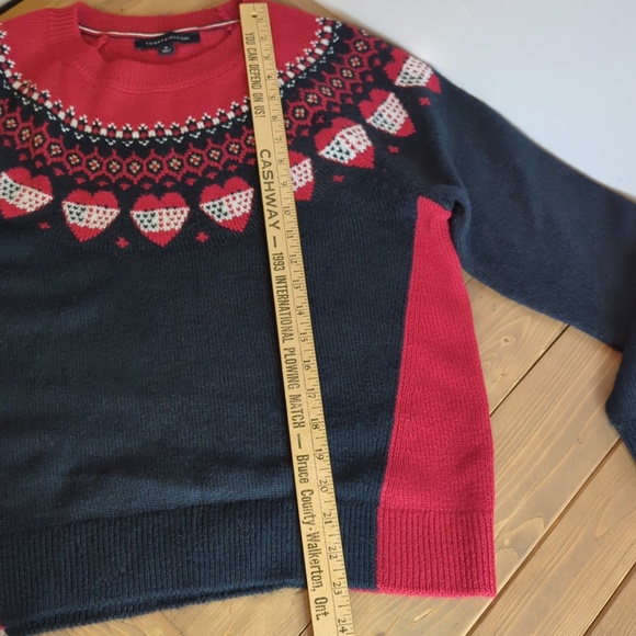 Women’s Black Red Heart Holiday Cozy Sweater - Picture 5 of 8